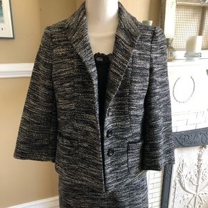 Tweed jacket with 3/4 sleeves